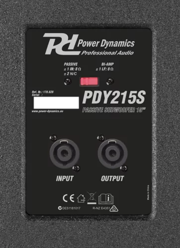 Power Dynamics PDY215S Passzív mélyláda, 15" 900W