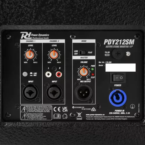 Power Dynamics PDY212SM aktív színpadi monitor hangfal 12"