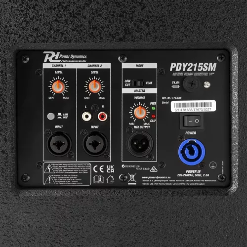 Power Dynamics PDY215SM aktív színpadi monitor hangfal 15"