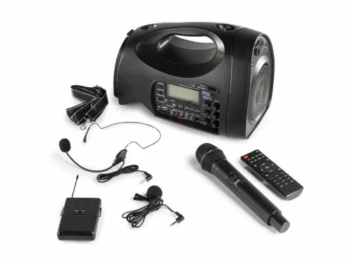 Vonyx ST-016 (6,5") 130W akkumulátoros hordozható hangfal (2xMik + MP3 + FM + Bluetooth)