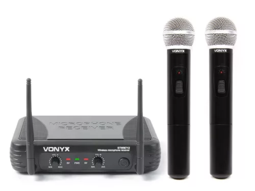 Vonyx STWM-712 VHF rádiós mikrofon (2 db KÉZI mikrofon)