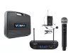 Vonyx WM82C UHF rádiós mikrofon szett (kézi, csíptetős és fej mikrofon) + Koffer