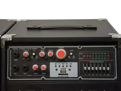 ReVoLuTioN DPX-10-MT 2x600W (10") aktív karaoke hangfal (MP3 + Bluetooth) + Állványhüvely