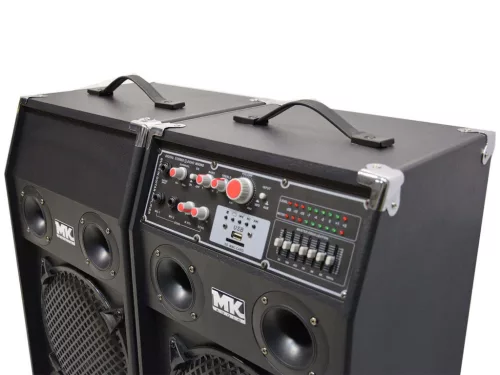 ReVoLuTioN DPX-10-MT 2x600W (10") aktív karaoke hangfal (MP3 + Bluetooth) + Állványhüvely
