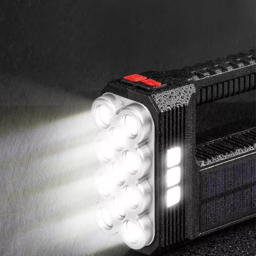 Phenom 18581 Szolár COB LED zseblámpa - munkalámpa funkcióval - 1200 mAh - MicroUSB - 1000 lumen - IP55