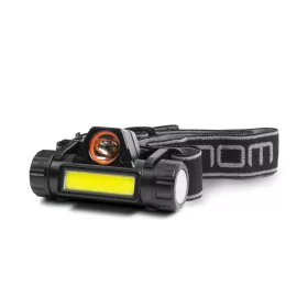 Phenom 18616B COB+SMD LED-es fejlámpa - akkumulátorral