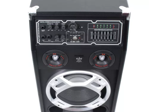 ReVoLuTioN DPX-210-LED 2x800W (2x 10") aktív karaoke hangfal (FM + MP3 + Bluetooth)