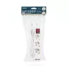 Delight 20221U Elosztó 3-as - 3 x 1,5 mm - 1,5 m - 2 x USB-vel - kapcsolós