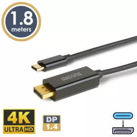   Delight 20335B Type-C - DisplayPort kábel - 1.4 - 4K - 1,8 m