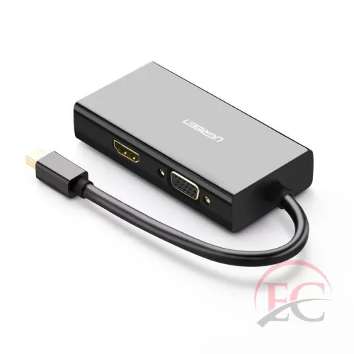 UGREEN 20418 Adapter Mini DisplayPort to HDMI/VGA/DVI MD114 fekete