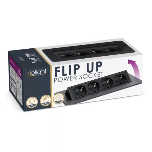  Delight 20446BK Rejtett elosztó - 4-es - Felnyíló kivitel - fekete