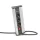 Delight 20483S Sarokelosztó - kapcsolós - 3 x 250V, 16A - 2 x USB, 2,1A - alumínium ház