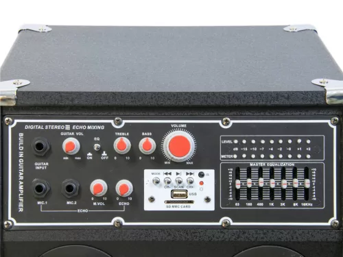 ReVoLuTioN DPX-210-MT 2x800W (2x 10") aktív karaoke hangfal (FM + MP3 + Bluetooth)