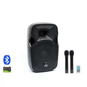   Thunder ACCU-08 300W akkumulátoros hordozható hangfal (2xMik + MP3 + Bluetooth + FM)