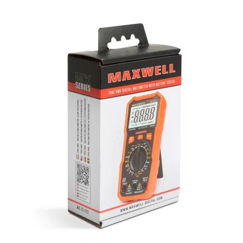 Maxwell 25223 Digitális multiméter - elem teszterrel, hőmérsékletméréssel + munkalámpa funkcióval