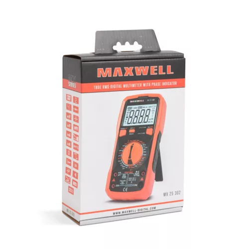 Maxwell 25302 Digitális multiméter (TRUE RMS) - Fáziskereséssel