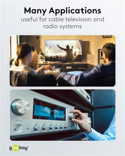 Goobay 27528 Koax antenna aluminium vezeték-réz bevonatal, 2 x árnyékolt, 100m