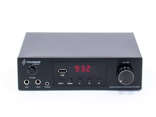 Thunder AHK-340BT karaoke hifi erősítő 2x200W (Optikai, HDMI, FM, Bluetooth)