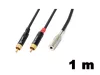 PD Connex GX25-1 sztereo jelkábel (3,5 mm Jack mama - 2x RCA) - (1 m)