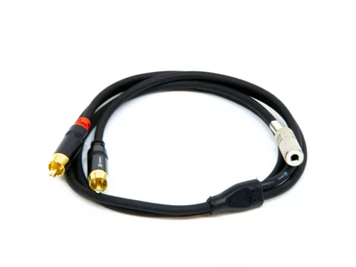 PD Connex GX25-1 sztereo jelkábel (3,5 mm Jack mama - 2x RCA) - (1 m)