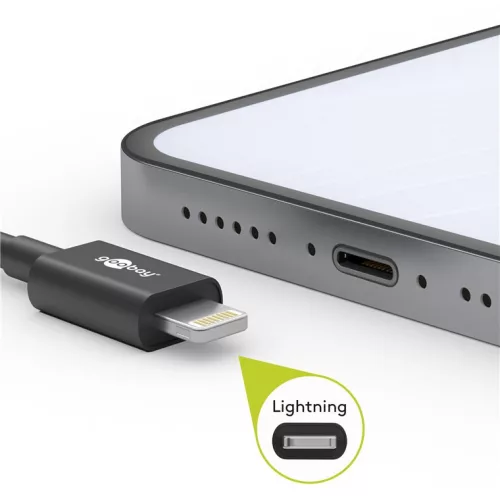 Goobay 43320 Apple Lightning kábel 1 méteres hosszúságú.