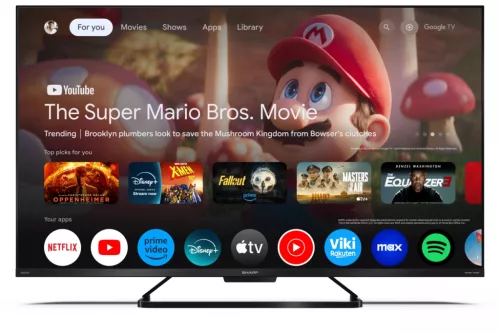 SHARP 43GR8265E 108cm-es 4K UHD 144Hz QLED Google TV