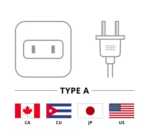 Goobay 45344 US/Japán 250V Utazó Adapter, fekete
