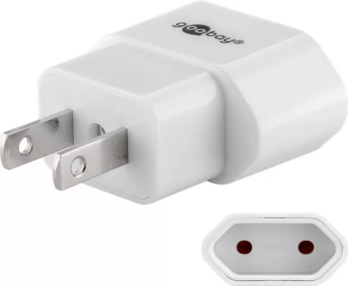 Goobay 45345 US/Japán 250V Utazó Adapter, fehér