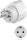 Goobay 45355 EU -> US/JP 250V Power Plug Utazó adapter - Fehér