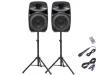 Thunder TMX-15 SET 700/1400W (15") aktív hangfalszett + ÁLLVÁNY (MP3 + Bluetooth + FM)