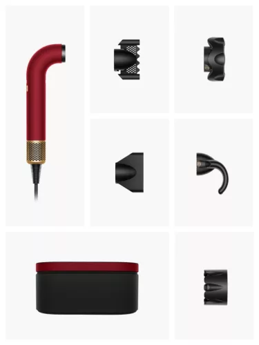 Dyson Supersonic r™ HD17 - Straight+Wavy hajszárító Red Velvet/Gold (493118-01)