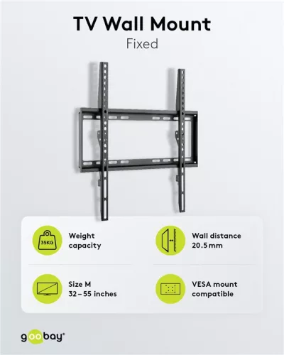 Goobay 49730 TV fali tartókonzol fix 32 - 55" (81 - 140 cm)