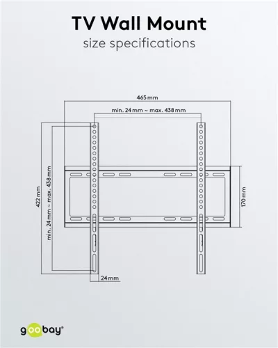 Goobay 49730 TV fali tartókonzol fix 32 - 55" (81 - 140 cm)
