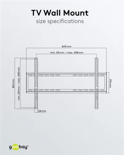 Goobay 49732 TV fali tartókonzol fix 37 - 70" (94 - 178 cm)