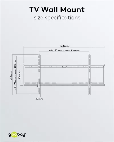 Goobay 49742 LCD TV Fali tartókonzol fic 43 - 100" (109 - 254 cm)