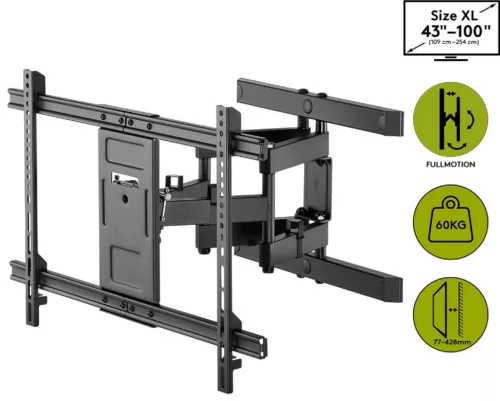 Goobay 49746 TV fali tartó Pro FULLMOTION (XL) 43-100” (109-254cm)
