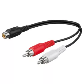  Goobay 50008 2 X RCA – 1 x RCA aljzat átalakító Y-kábel 0,2 m, fekete