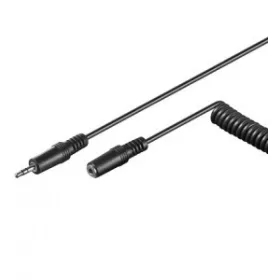   Goobay 50017 Fejhallgató hosszabbító spirális kábel 0,5-5m, 3,5 jack