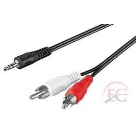   Goobay 50018 2 x RCA apa-3,5mm-es jack apa összekötő kábel, 1,5 m