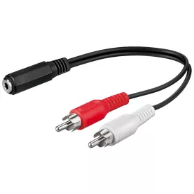   Goobay 50092 2 RCA dugó – 3,5 mm Jack anya adapter hossz: 0,2m