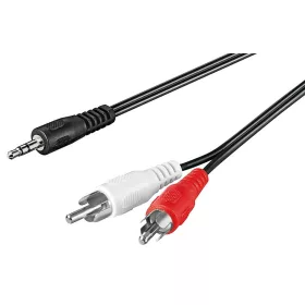   Goobay 50195 2 x RCA apa-3,5mm-es jack apa összekötő kábel. D 5  m