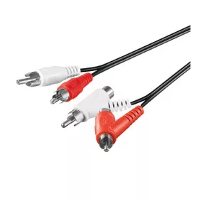   Goobay 50214 RCA 2x sztereó összekötő kábel + 2x extra RCA aljzat 1.5m