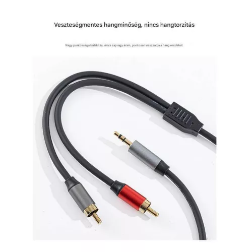Thunder AU005-150 sztereo jelkábel (3,5 mm Jack - 2x RCA) - (15 m)