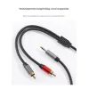 Thunder AU005-200 sztereo jelkábel (3,5 mm Jack - 2x RCA) - (20 m)