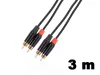 Thunder YC833-3 Sztereo jelkábel (2x RCA - 2x RCA) - (3m)