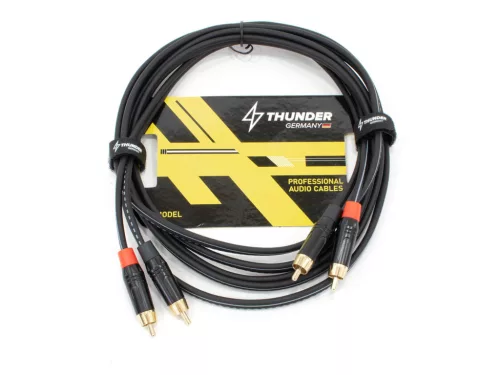 Thunder YC833-3 Sztereo jelkábel (2x RCA - 2x RCA) - (3m)