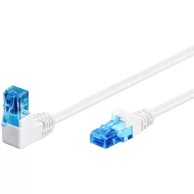   Goobay 51534 RJ45 Hálózati kábel, CAT 6A foltozható 1x 90 ° -os fehér