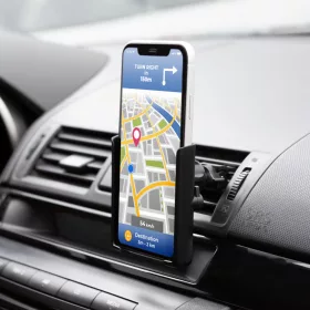   MNC 54995 Telefontartó - szellőzőrácsra rögzíthető - fekete