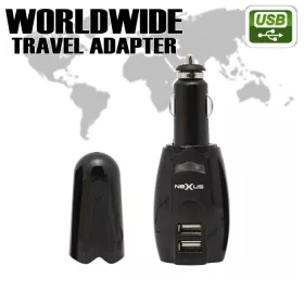   Nexus 55049 Univerzális utazó adapter 2 USB aljzattal, 4 hálózati