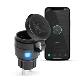   Delight 55380 Smart Wi-Fi-s, kültéri konnektor dugalj - IPX4 - Amazon Alexa, Google Home, Siri, IFTT
